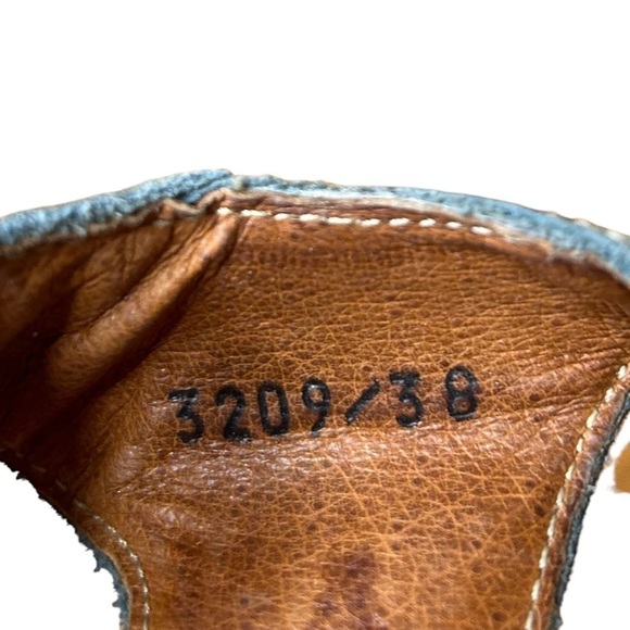 Taos Footwear Dusty Blue Carousel Leather Wedge Sandal - Picture 9 of 9